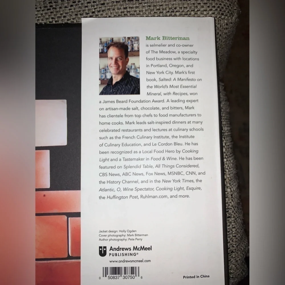 Salt block cooking recipe book Mark Bitterman best selling author of salted